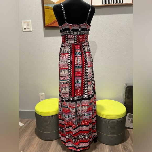 Xhilaration |.Medium | Multi-Color Print | Spaghetti Strap Maxi Dress - Picture 2 of 7